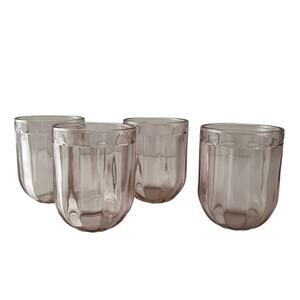 Kate Spade New York Pink Rocks Glass Tumblers Drinkware Excellent Condition